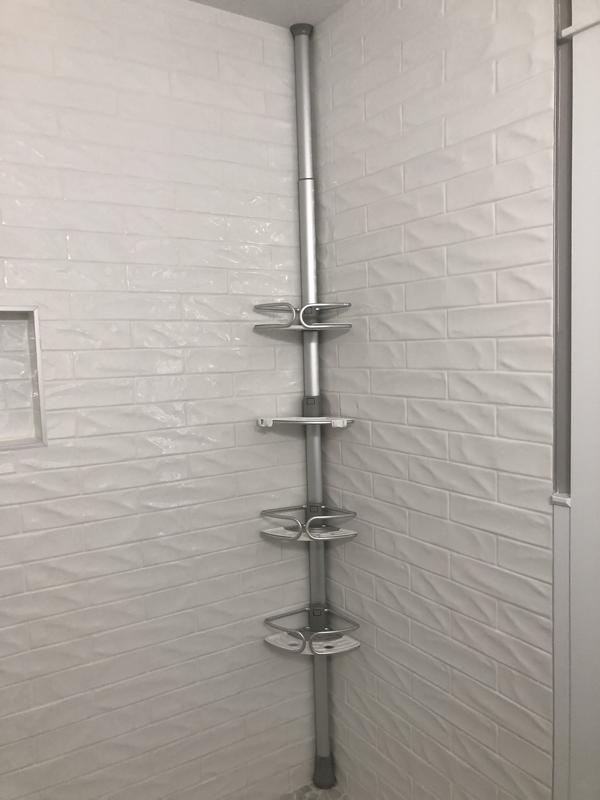 OXO 4Tier Anodized Aluminum Tension Pole Shower Caddy Bed Bath and
