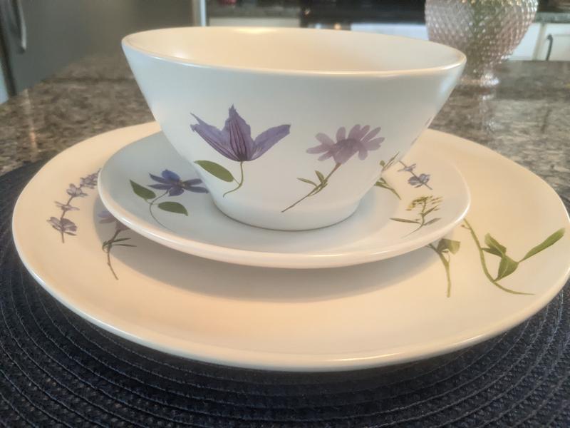 Bee & Willow™ Charlotte Floral Organic 12Piece Dinnerware Set Bed