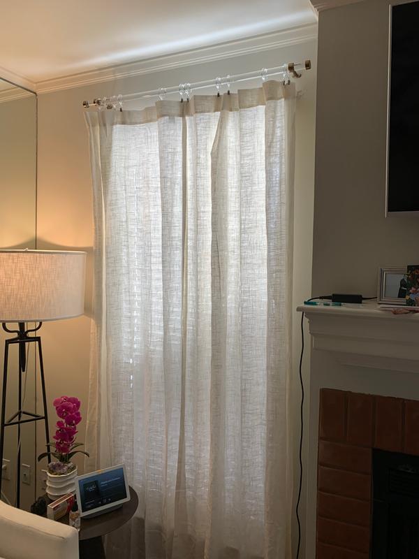 Lido Linen Blackout Foam Lined Rod Pocket/back Tab Window Curtain Panel Pair 84