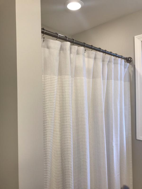 Two Tone Organic Cotton Shower Curtain, Restoration Hardware Shower Curtain Liner