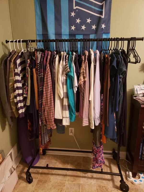 Commercial Grade Portable & Folding Adjustable Garment Rack Bed Bath