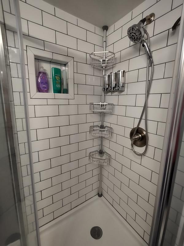 Slanted Ceiling Shower Caddy Shelly Lighting