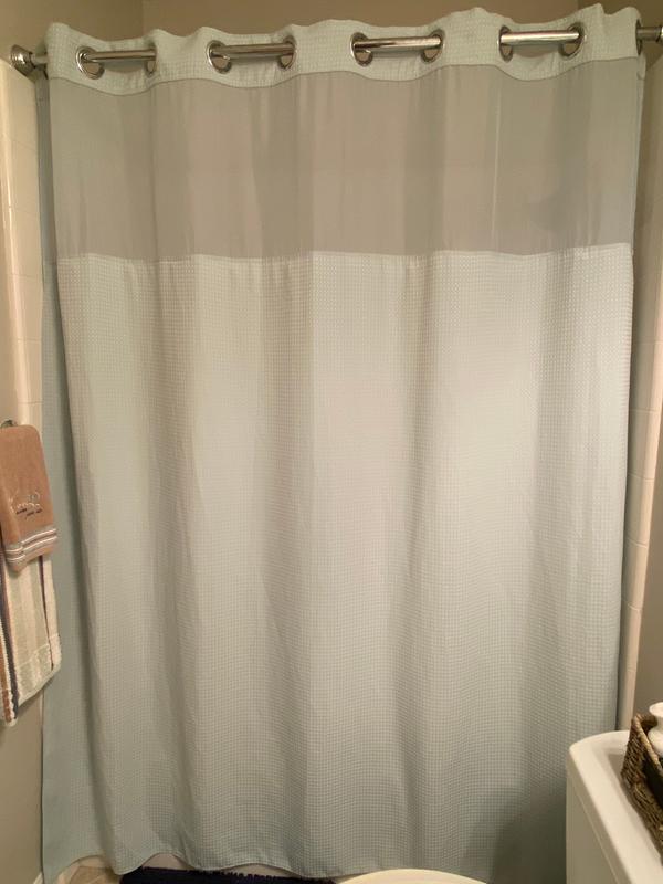 Hookless Waffle Fabric Shower Curtain, Bed Bath And Beyond Hookless Shower Curtain