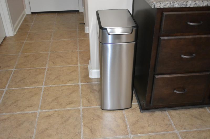 simplehuman® Slim Brushed Stainless Steel 40Liter Touch Bar Trash Can