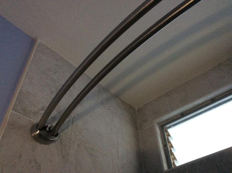 TITAN™ Stainless Steel Dual Install Double Curved Shower Rod Bed Bath