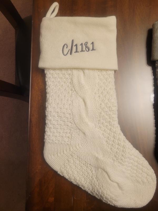Cozy Cable Knit Personalized Christmas Stocking Bed Bath and Beyond