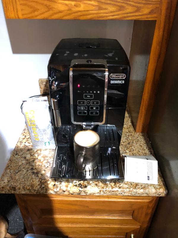 De’Longhi Dinamica TrueBrew Over Ice Automatic Coffee and Espresso Maker in White Bed Bath