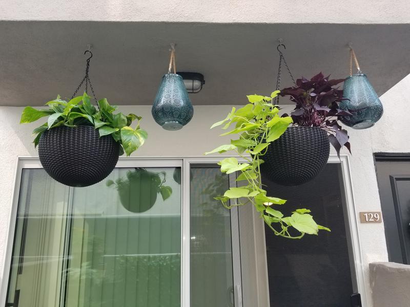 Keter Indoor/Outdoor Hanging Rattan Planters (Set of 2) Bed Bath and