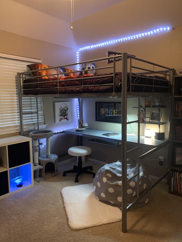 Forest Gate Riley Metal Loft Bed with Desk | Bed Bath and Beyond Canada