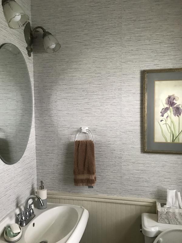RoomMates® Grasscloth Peel & Stick Wallpaper in Grey Bed Bath & Beyond