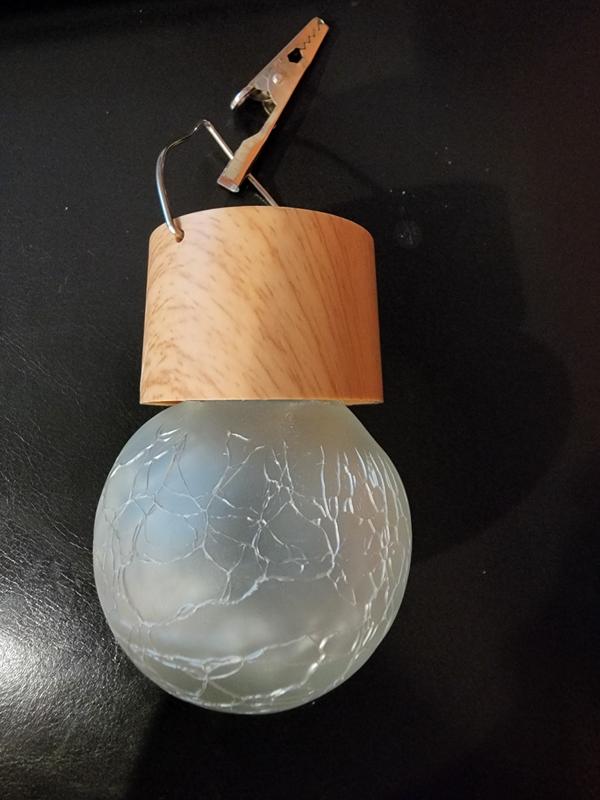 Everhome™ Crackle Hanging Outdoor Solar Umbrella Clip Light Bed Bath