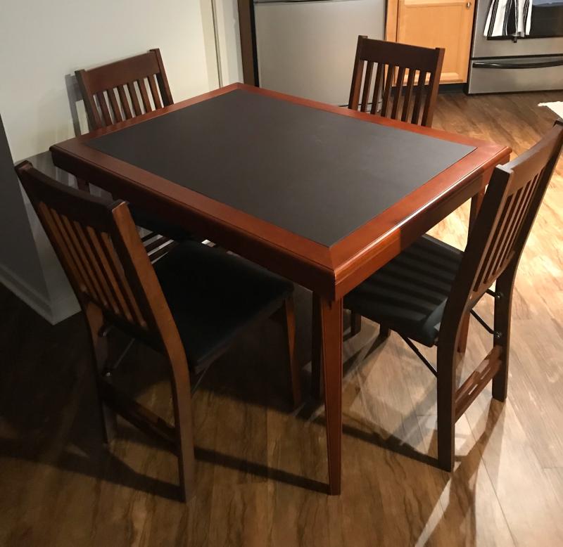 Cosco® Rectangular Wood Folding Table with Vinyl Inset Bed Bath and Beyond Canada