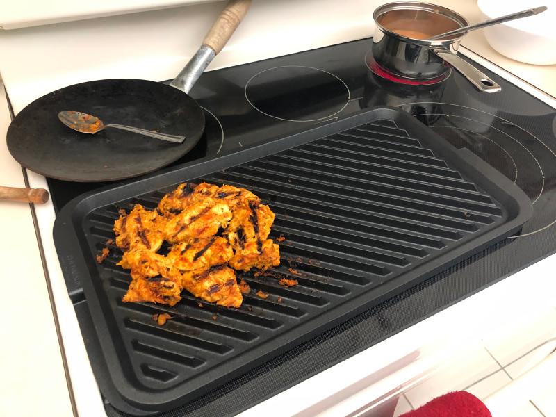 Customer Reviews Denmark® Cast Aluminum Nonstick Double Burner Reversible Grill and Griddle