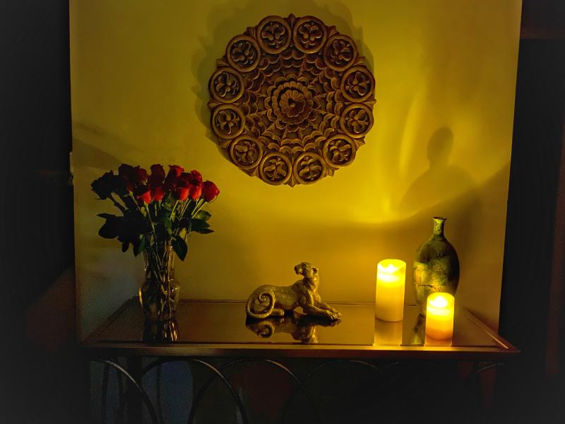 Luminara® Candles RealFlame Effect Pillar Candle in Ivory Bed Bath