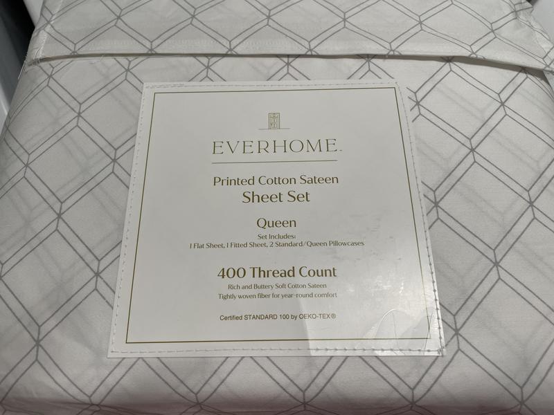 Everhome™ Ultimate Sateen Diamond Print 400ThreadCount Sheet Set