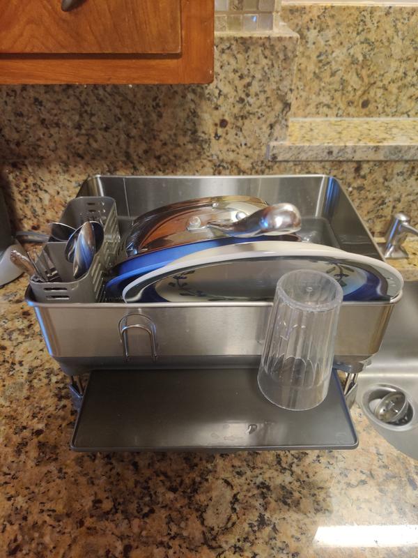 simplehuman® Compact Stainless Steel Frame Dish Rack Bed Bath and Beyond Canada