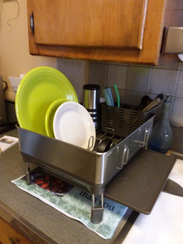 simplehuman® Compact Stainless Steel Frame Dish Rack Bed Bath and Beyond Canada