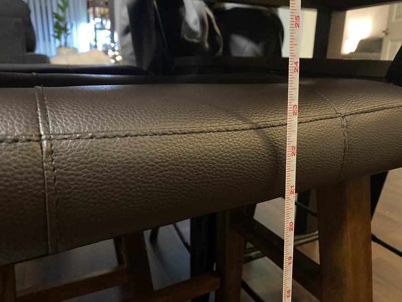 Padded Saddle Bar Stool in Walnut/Black Bed Bath & Beyond