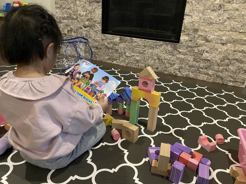 Verdes Color 100Piece Wood Foam Blocks Bed Bath and Beyond Canada