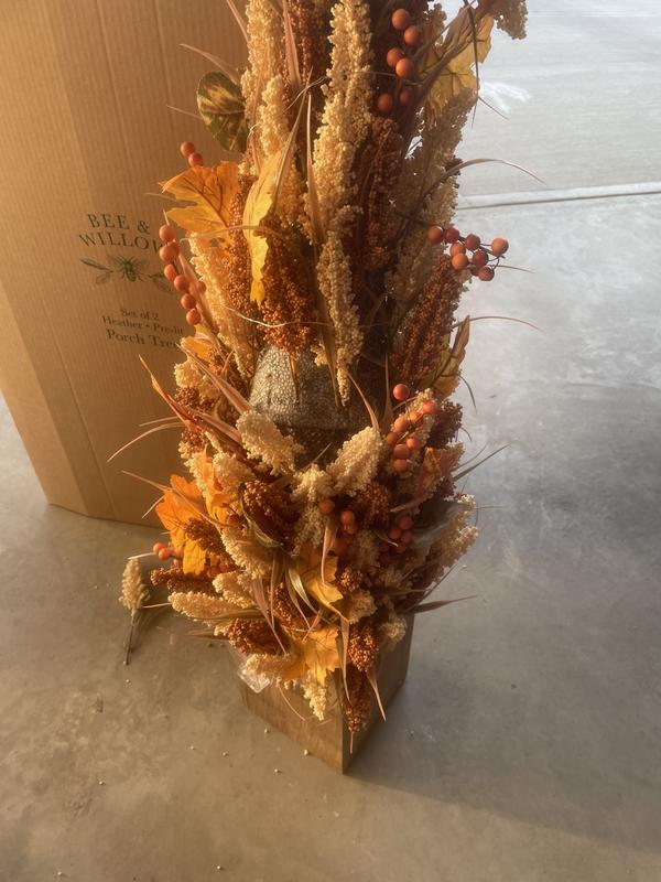 Bee & Willow™ 3Foot Heather PreLit Porch Trees (Set of 2) Bed Bath