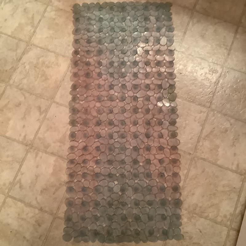 Rocks Vinyl Tub Mat in Blue Bed Bath & Beyond