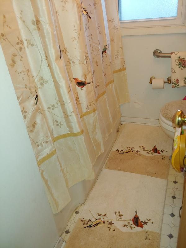 Rug And 3 Piece Towel Set Shower Hooks, Bird Shower Curtain Hooks