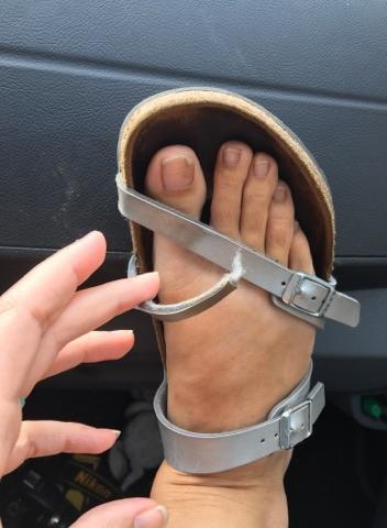 birkenstock mayari toe strap broke