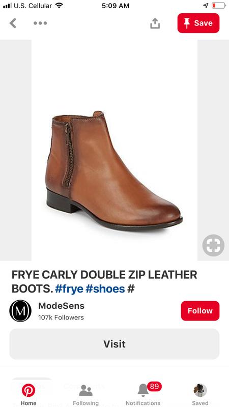 frye carly double zip leather boots