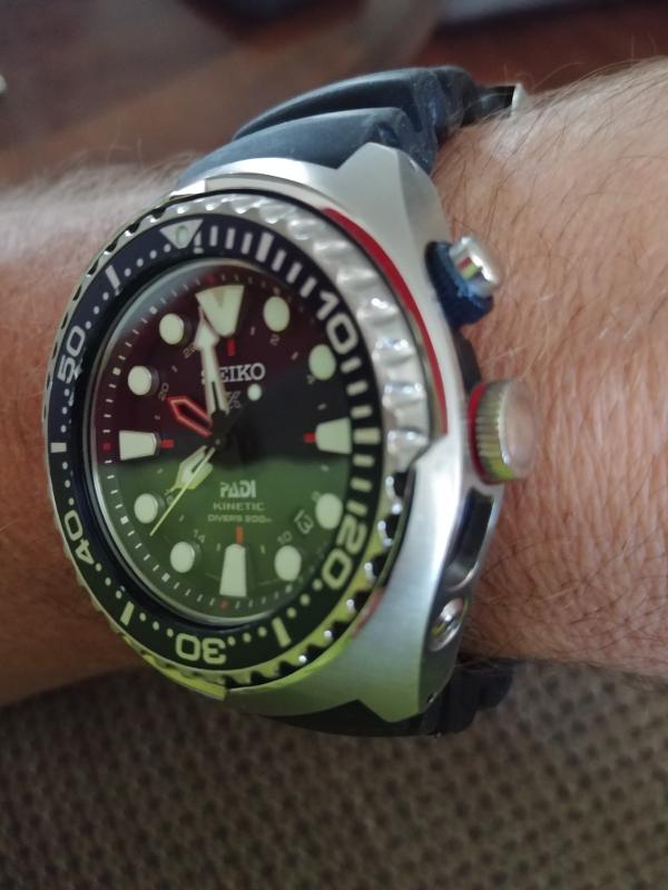 Seiko Men's Prospex Kenetic GMT Diver Blue Silicone Watch | belk