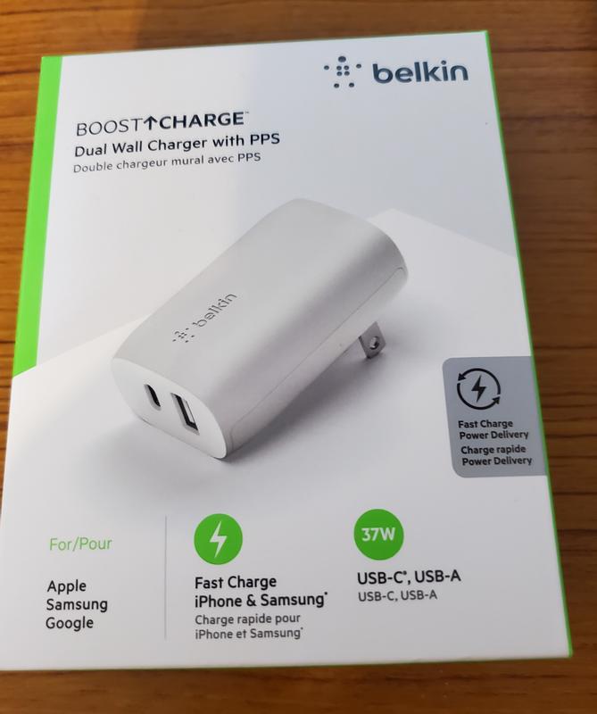 Belkin BOOST CHARGE 37W Dual Wall Charger - WCB007DQWH