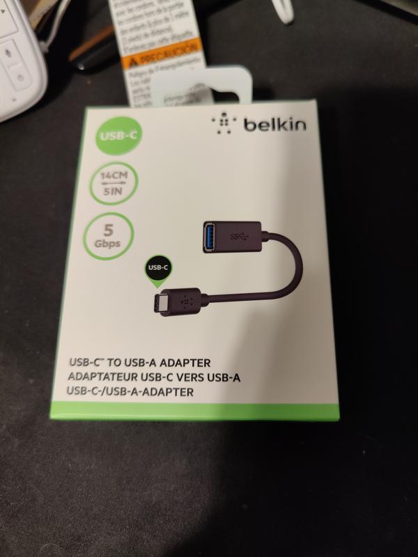 Belkin USB-C to USB 3.0 Adapter with Charging and Data Transfer, Compatible  with Apple and Chromebook Devices Black F2CU036BTBLK - Best Buy