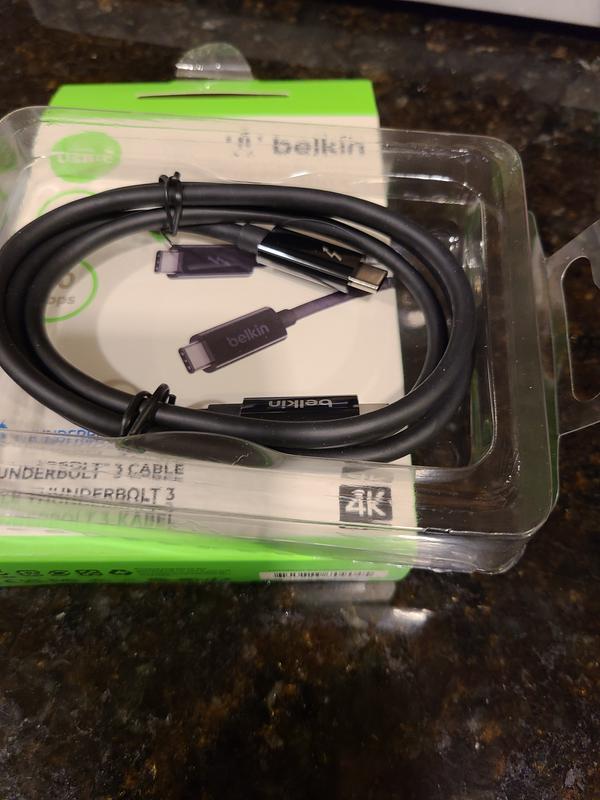  Belkin Cable Thunderbolt 3 (USB-C a USB-C) – Cable USB C para  MacBook Air, Galaxy, Apple TV y más, carga rápida de hasta 100 W, hecho  para dispositivos USB-C, Thunderbolt 3