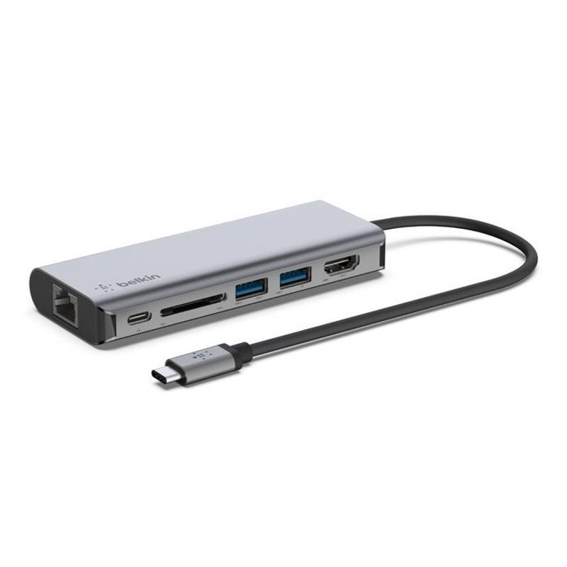 USB C Hub 8 in 1 for MacBook Pro-Air Dual Type C Adapter with Thunderbolt 3, Converters, Accessories