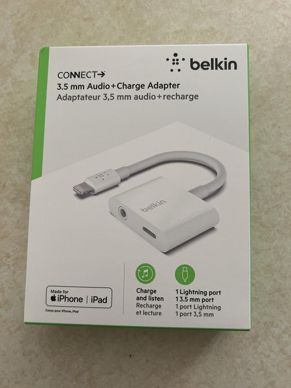 Adaptador Lightning a Jack de 3,5 mm + Lightning Belkin R