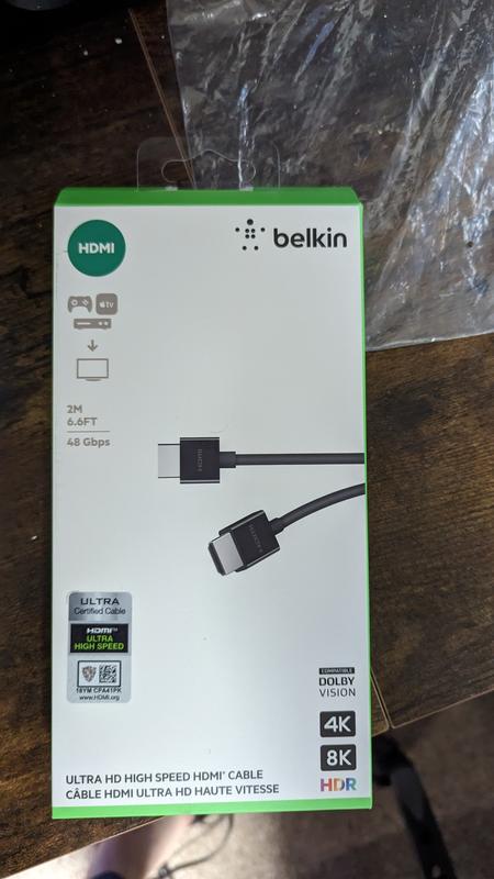 Câble HDMI 8K haute vitesse UltraHD de Belkin (2 m) - Apple (CA)