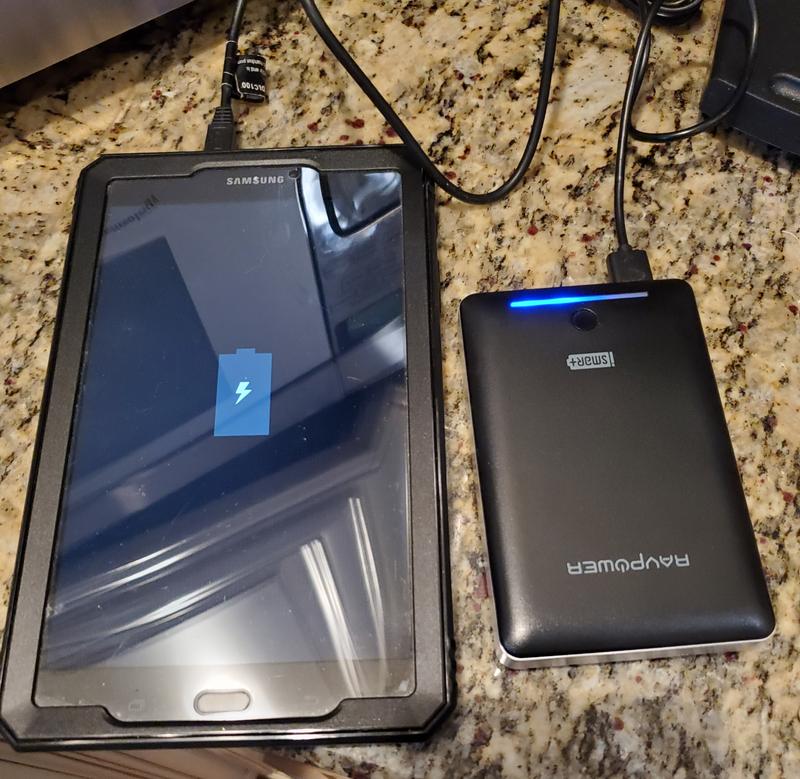 My Galaxy tab and portable power pack charging