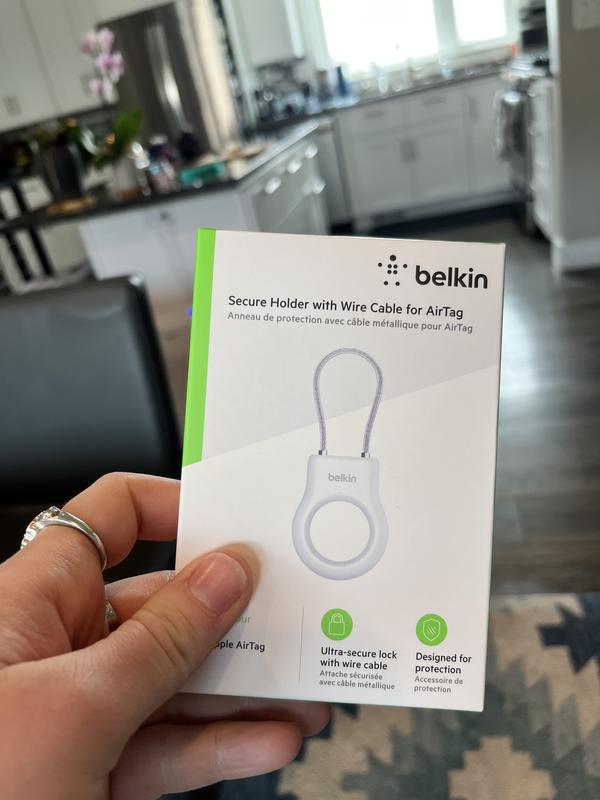 BELKIN Secure Holder with Wire Cable for AirTag White