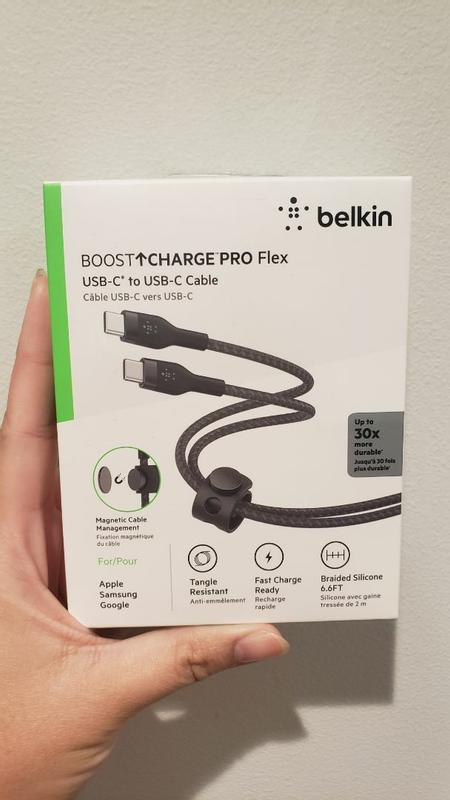 BOOST↑Charge Pro Flex USB-C to USB-C Cable (1m) - Black - Apple