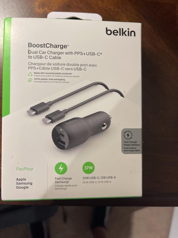 Chargeur Voiture USB-C 20W Charge Rapide Power Delivery, Belkin