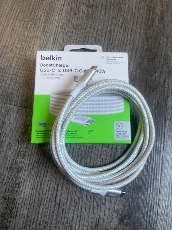 Belkin Câble USB-C vers USB-C 240W - renforcé (blanc) - 1 m pas