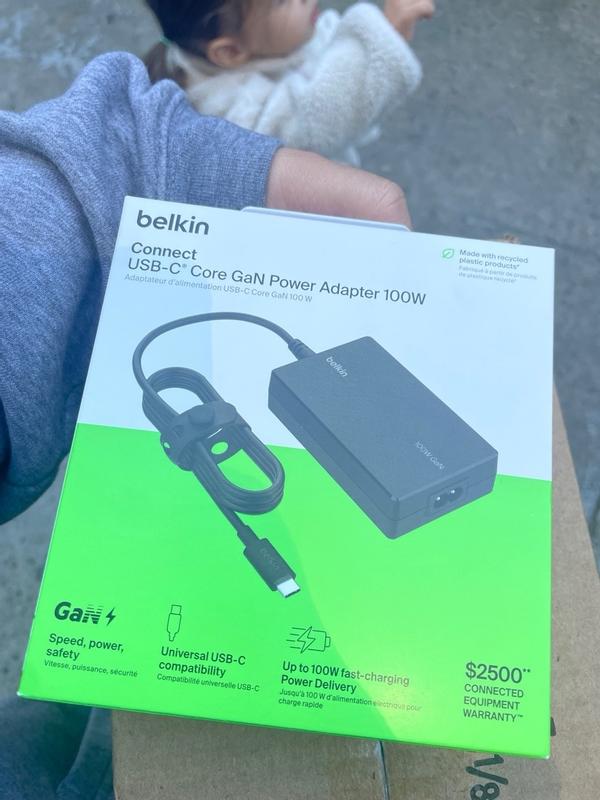 Belkin Connect 100W USB, C Core GaN Power Adapter, Fast, Charging Adapter with U