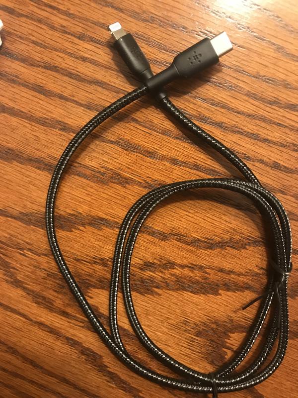 Câble Lightning vers USB-A tressé (1 m/3,3 pi, noir), Belkin