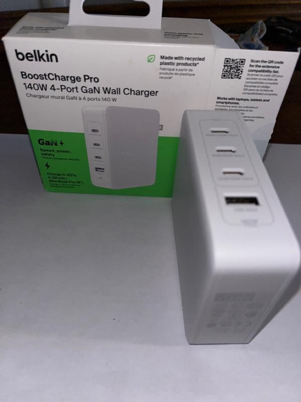 BELKIN ベルキン BoostCharge Pro 140W 4ポート GaN PD急速充電器 WCH014dqWH ネコポス不可