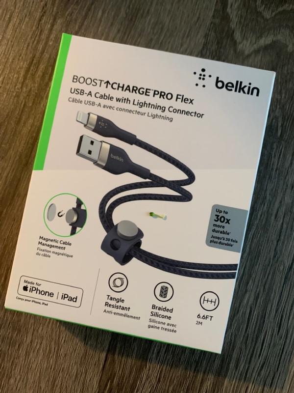 Belkin BOOST↑Charge Pro Flex USB-A Cable with Lightning Connector (1m) -  White - Apple