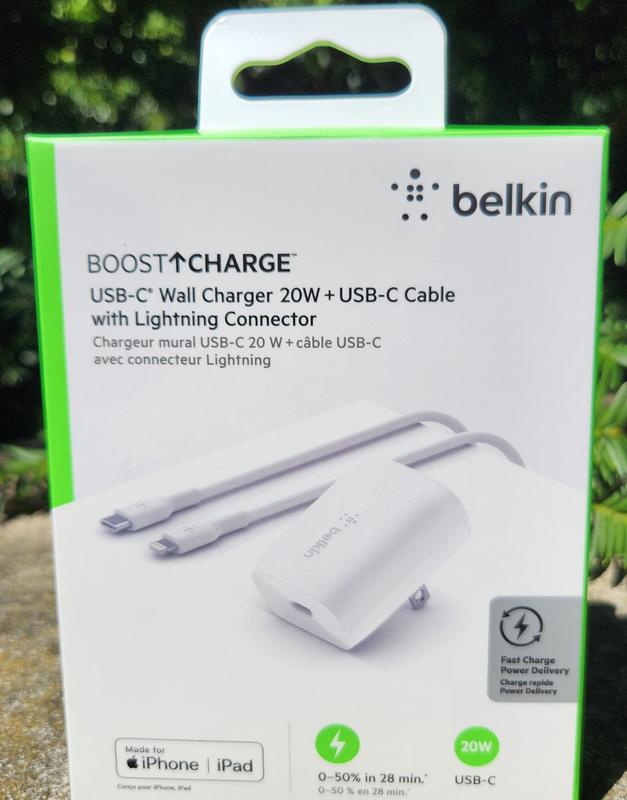 Belkin USB-C Wall Charger 20W – Cargador Para iPhone / iPad