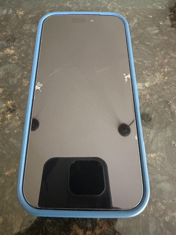 Screen cracks from holding phone.