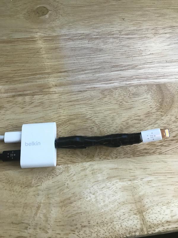 Adapter with electrical tape