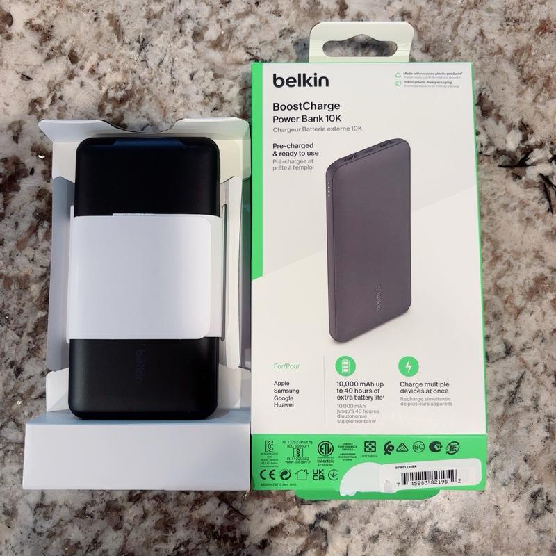 Staples Customer Reviews for Belkin BOOSTCHARGE USB-C Power Bank for  Multiple Brands, 10000 mAh, Blue (BPB011BTBL)
