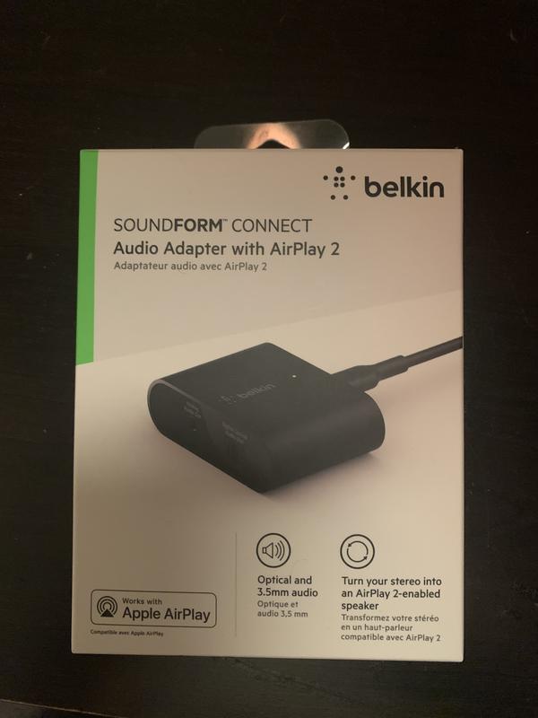 Belkin SoundForm Connect AirPlay 2 Audio Adapter Receiver for