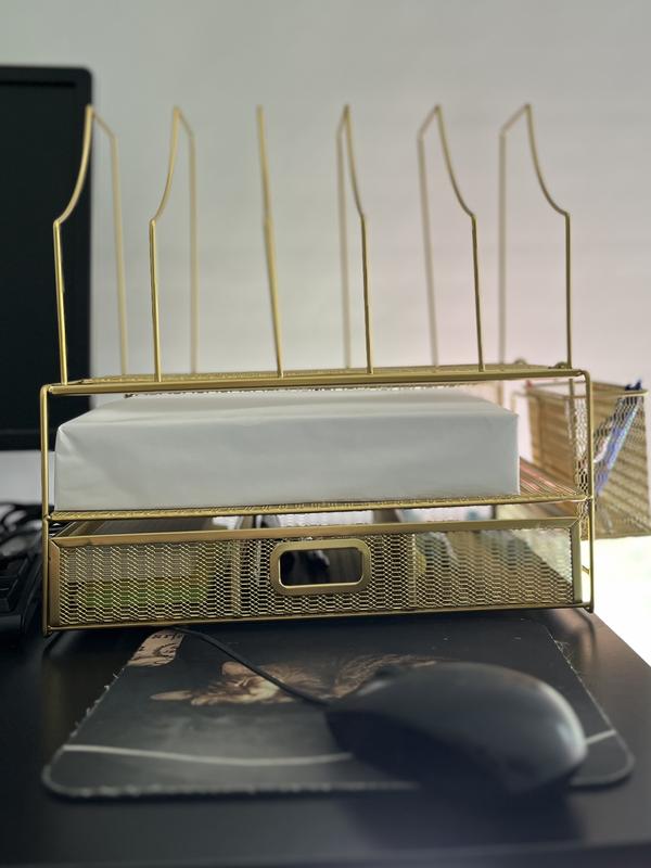 Shelf is large enough to hold a ream of paper.